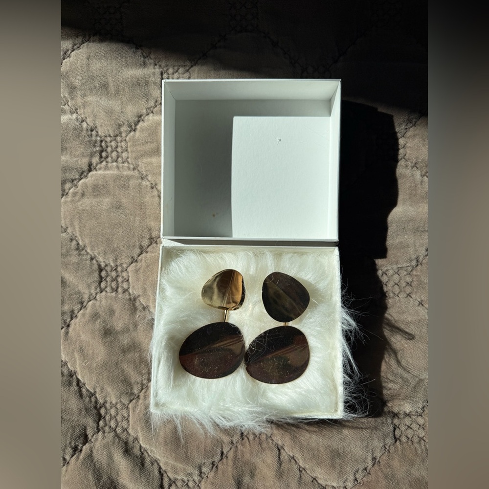 Celine Gold Phoebe Philo Petales Earrings with Box (AUTHENTIC, HARD TO FIND)